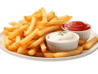 ai-generated-french-fries-with-dipping-sauce-on-a-transparent-background-ai-png